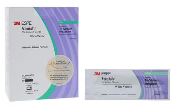 3M ESPE Vanish フッ化ナトリウム 5% w / TCP ミント味 50パック入 (12149M)