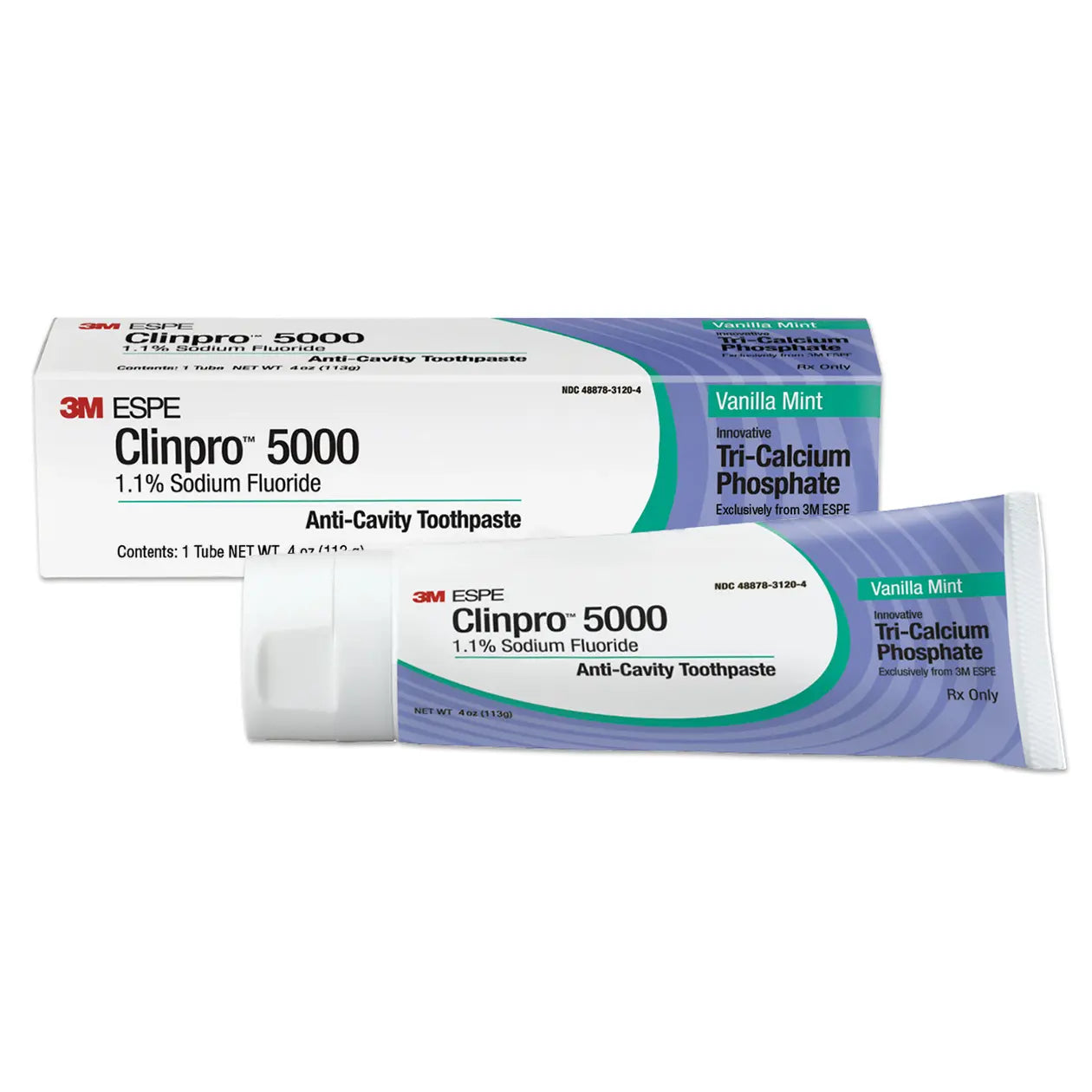 Clinpro 5000 フッ素入り歯磨き粉 バニラ ミント 4oz (12115)