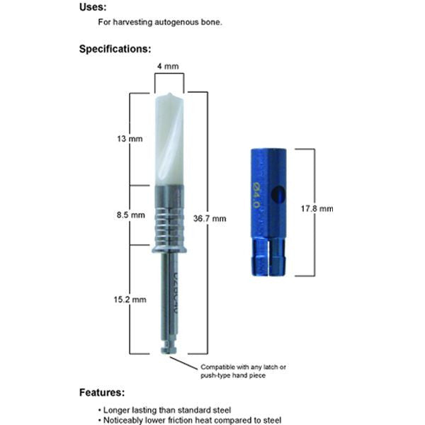 DoWell Zirconia Bone Collector, 4mm