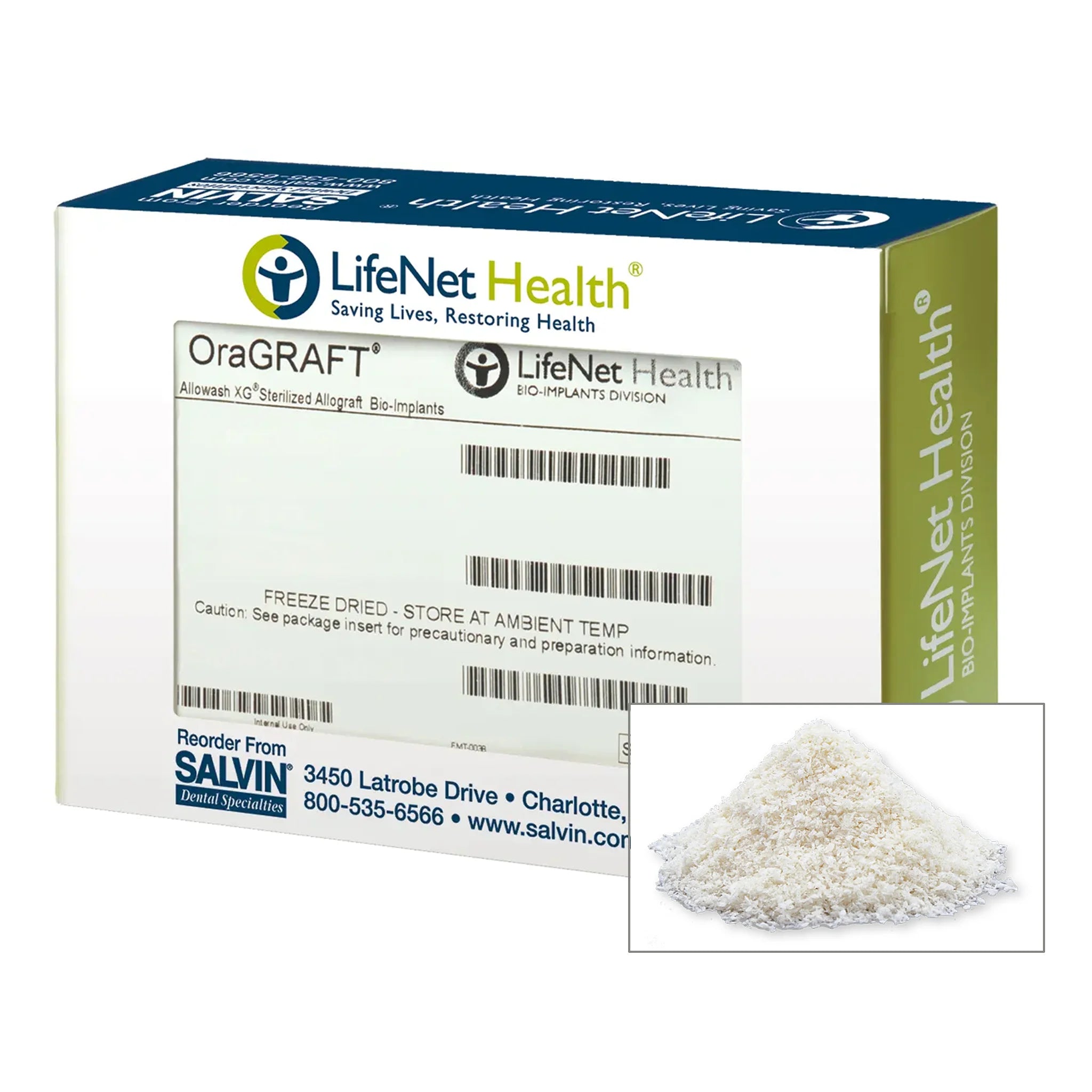 LifeNet Health OraGRAFT キャンセラス 海綿骨 50％＋コーティカル 皮質骨 50％ ミックス FDBA 骨補填材